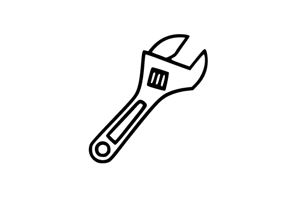 Adjustable Spanner Line Art Clip Art: Essential Graphics and Illustrations for Designers