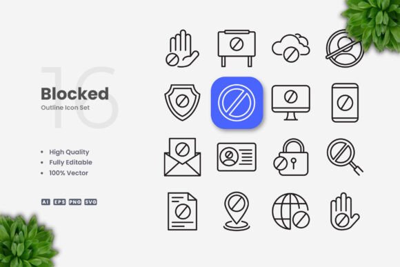 Blocked Icons Graphics Review for Crafters
