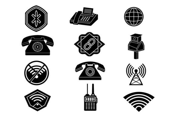 Communication Vector Icons Set: A Modern Graphic Design Asset for Creative Projects