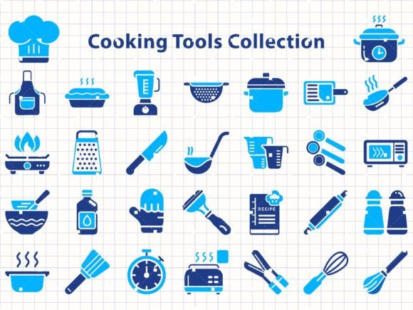 Cooking Tools Kitchen SVG Chef Equipment: A Versatile Graphic Design Asset for Marketers