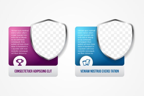Infographic Shield Photo: A Polished Graphic Design Asset for Modern Infographics