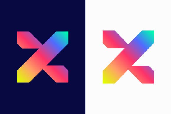 Letter X or Letter Z Modern Shape Logo Graphics and Logos