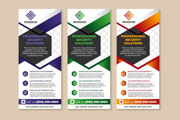 Professional Security Vertical Banner Graphics and Print Templates Review