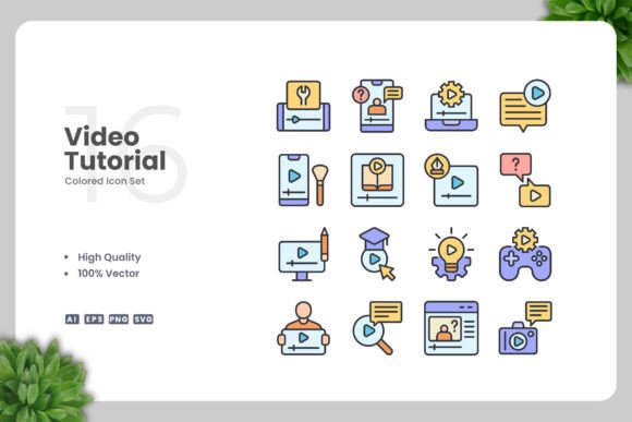 Video Tutorial Colored Icons for Real-World Handmade Projects