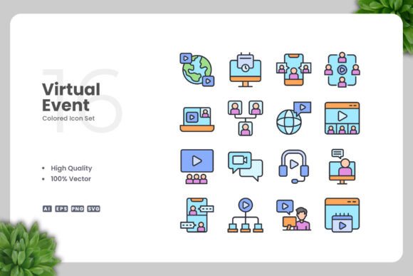 Virtual Event Colored Icons: A Practical Design Review